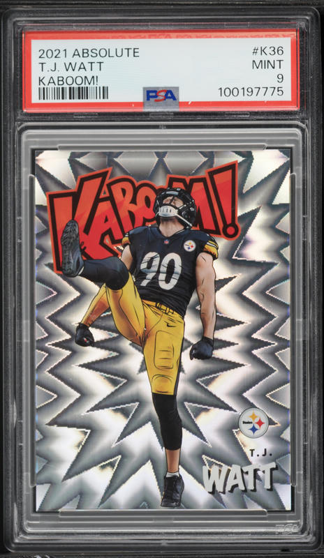 2021 Absolute Kaboom! T.J. Watt #K36 PSA 9 MINT on Fanatics Collect