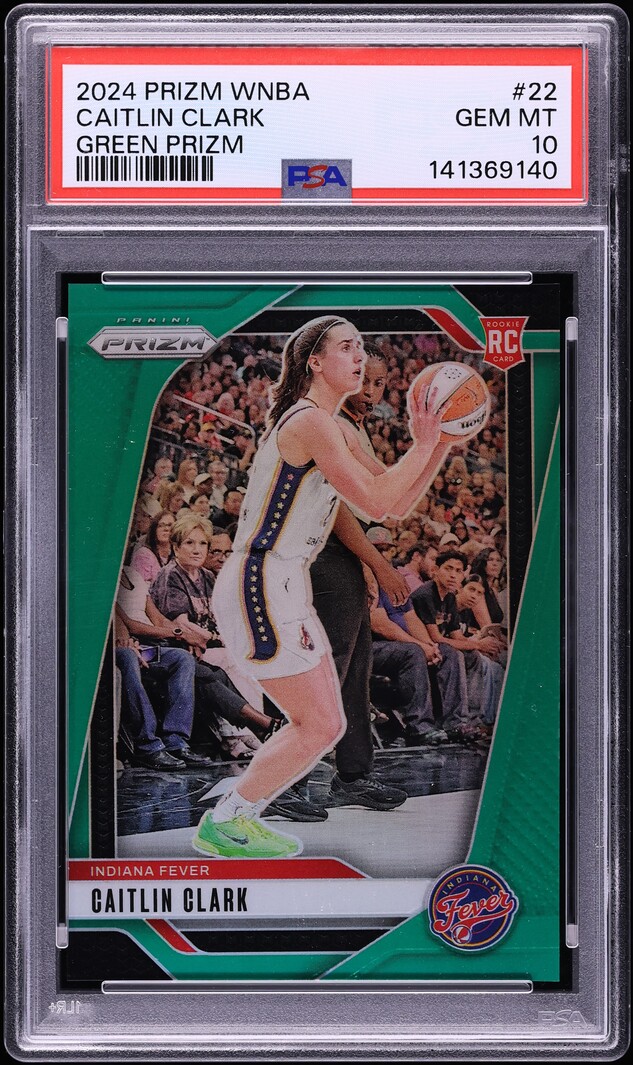 2024 Panini Prizm WNBA Green Caitlin Clark ROOKIE #22 PSA 10 GEM MINT