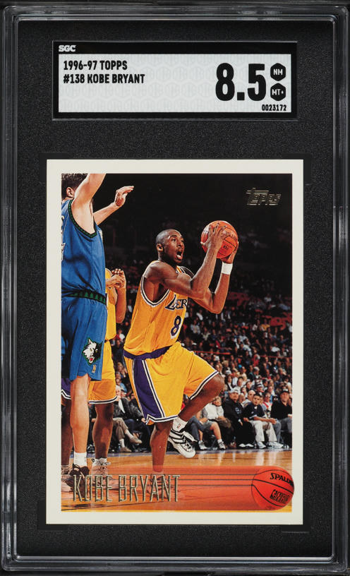 1996 Topps Basketball Kobe Bryant ROOKIE #138 PSA 8 NM-MT on