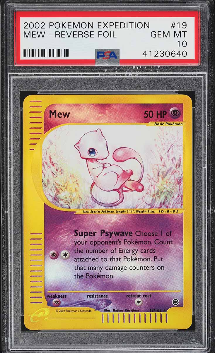 2002 Pokemon Expedition Reverse Holo Mew #19 PSA 10 GEM MINT