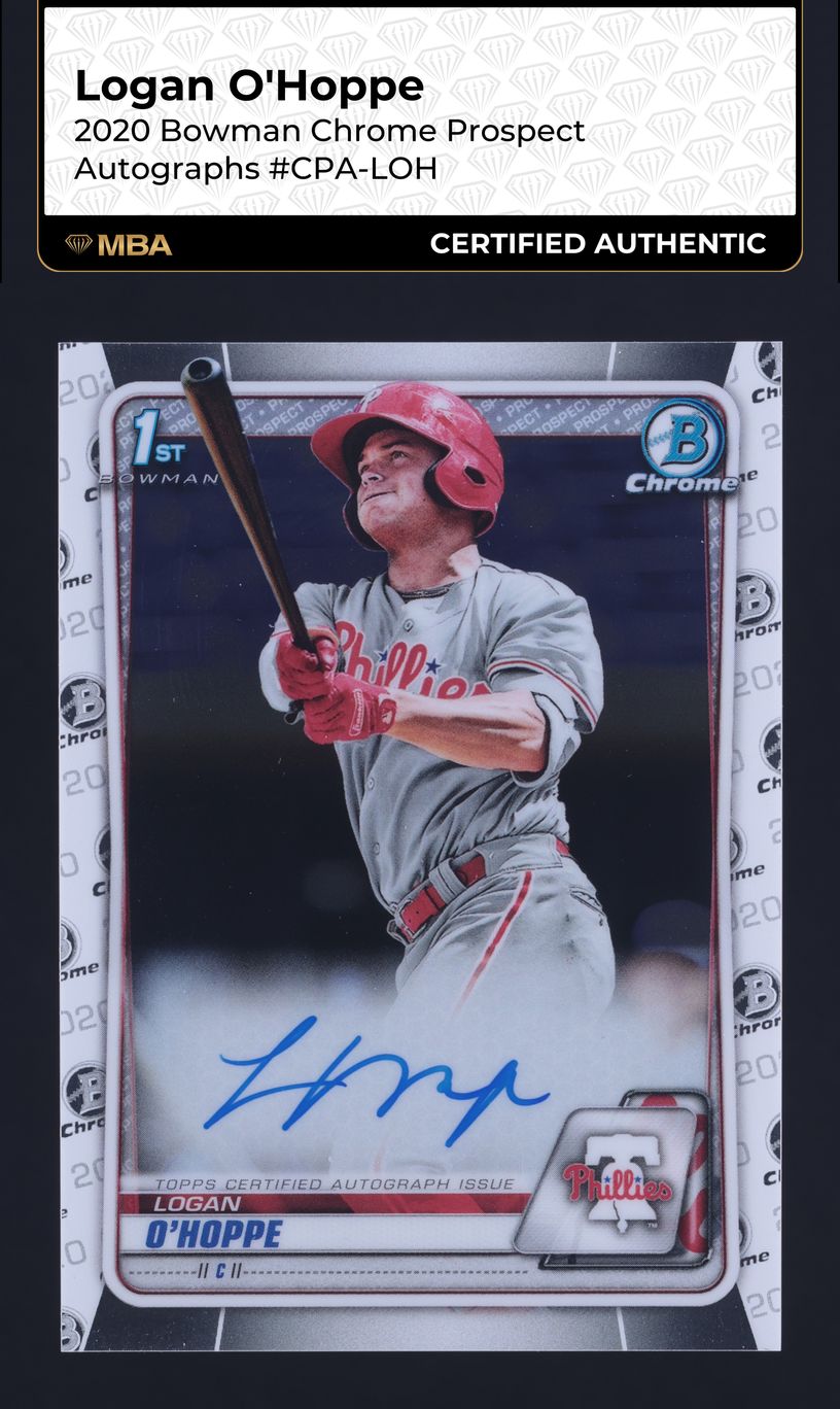 2020 Bowman Chrome Logan O'Hoppe PROSPECT AUTO #CPA-LOH MBA AUTH