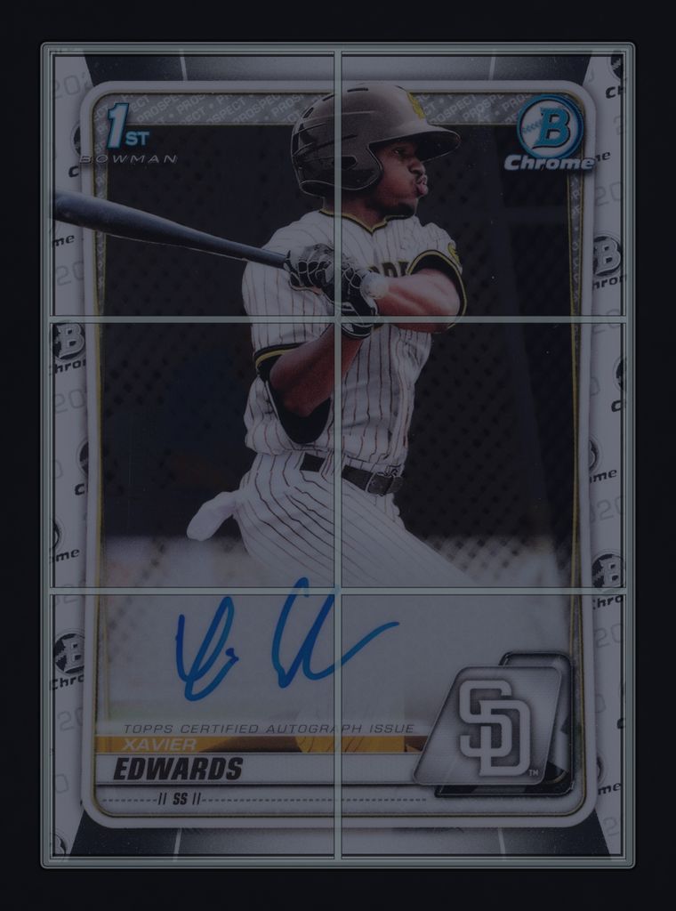 2020 Bowman Chrome Xavier Edwards PROSPECT AUTO #CPA-XE MBA AUTH