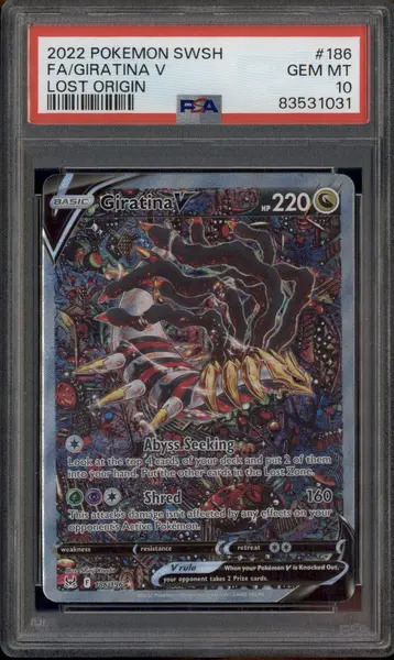 2022 Pokemon SWSH Lost Origin #186 Giratina V Full Art PSA 10