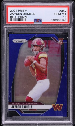 2024 Panini Prizm Jayden Daniels ROOKIE #347 PSA 10 GEM MINT on