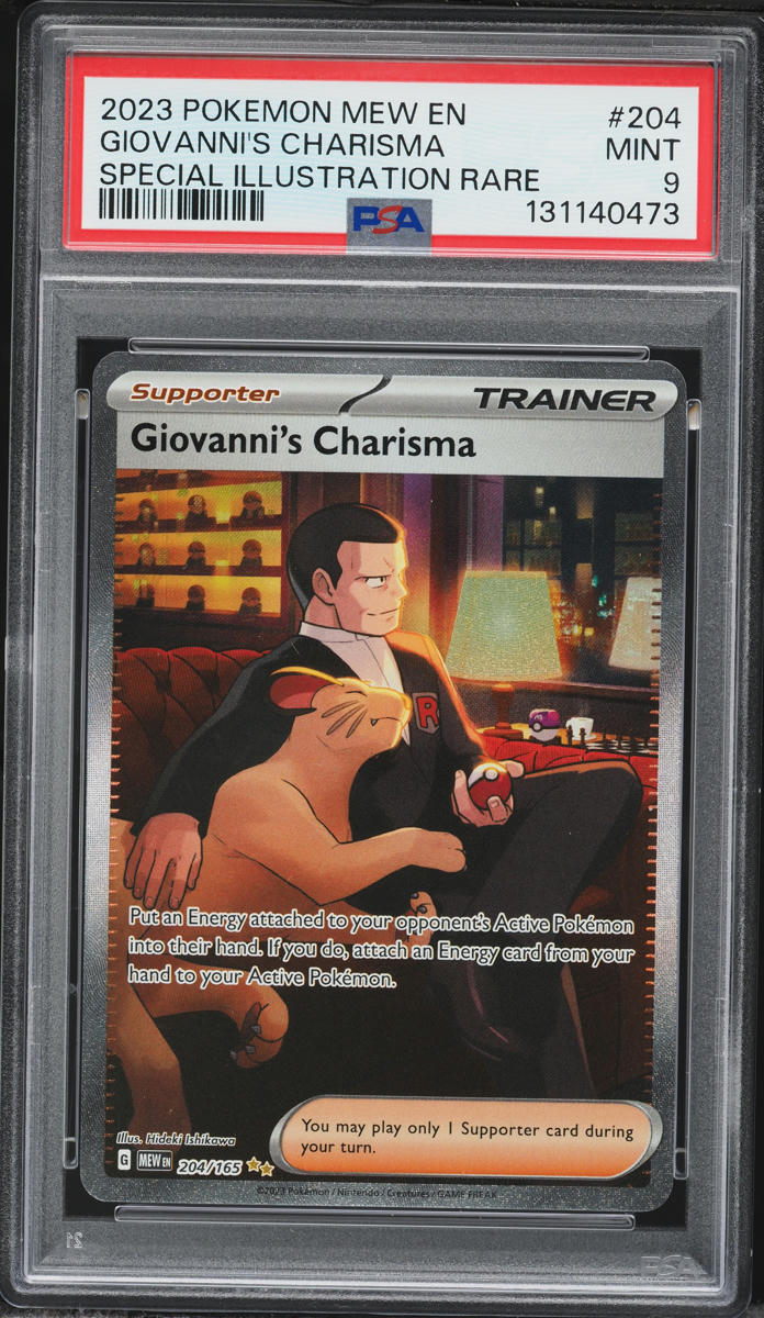 2023 Pokemon Scarlet & Violet 151 SIR Giovanni's Charisma #204 PSA 9 MINT