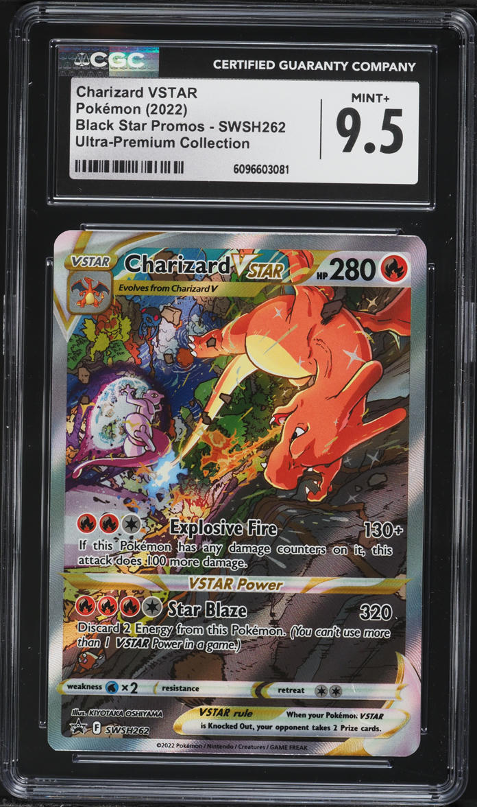 2022 Pokemon SWSH Promo Ultra Premium Full Art Charizard VSTAR #SWSH262 CGC 9.5 MINT+