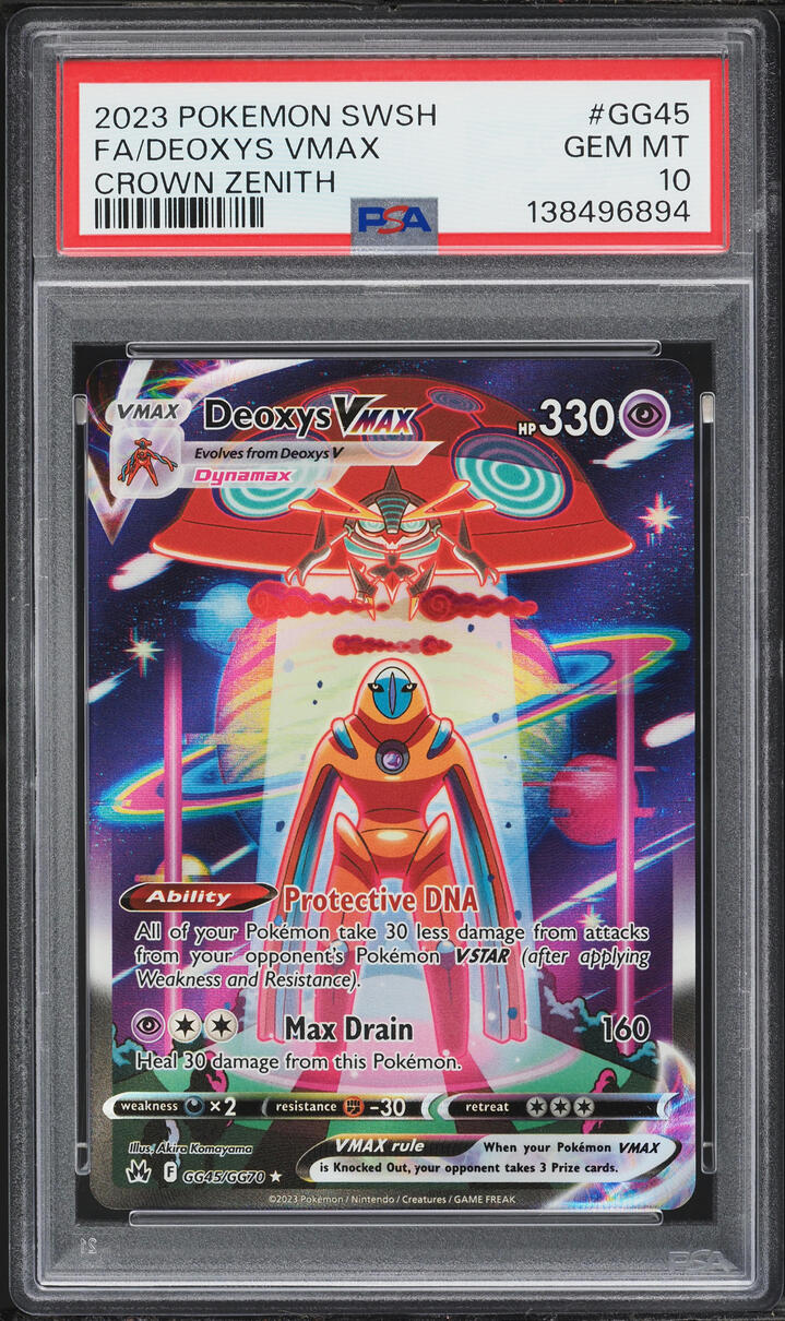2023 Pokemon Sword & Shield Crown Zenith Alt Art Deoxys VMAX #GG45 PSA 10 GEM MINT