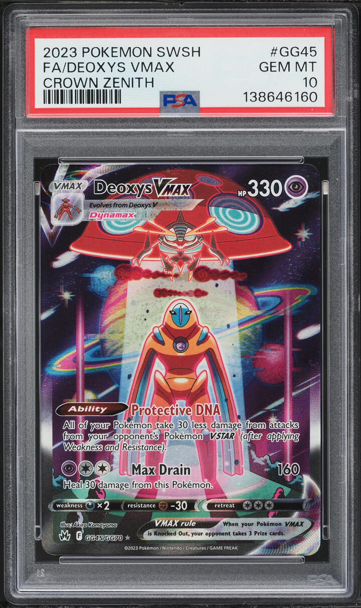 2023 Pokemon Sword & Shield Crown Zenith Alt Art Deoxys VMAX #GG45 PSA 10 GEM MINT