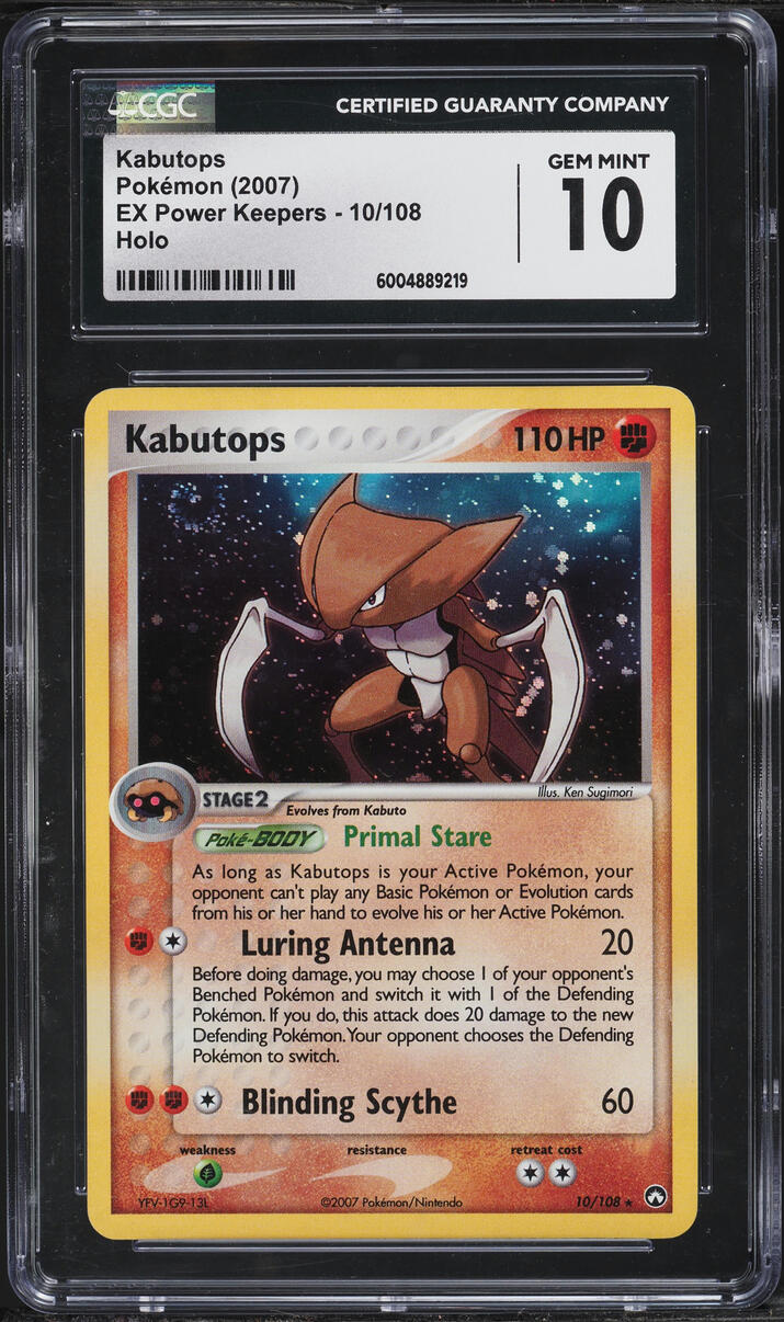 2007 Pokemon EX Power Keepers Holo Kabutops #10 CGC 10 GEM MINT