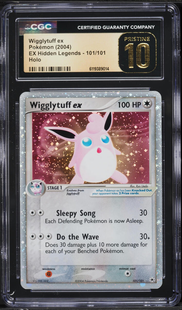 2004 Pokemon EX Hidden Legends Holo Wigglytuff ex #101 CGC 10 PRISTINE