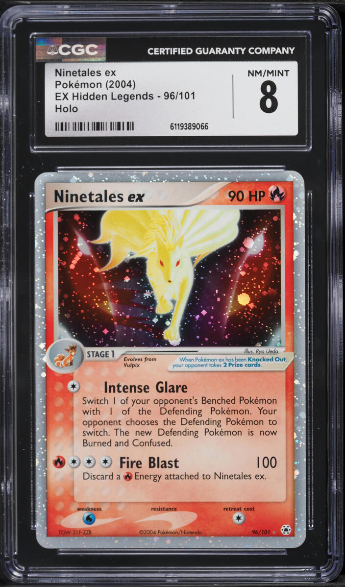 2004 Pokemon EX Hidden Legends Holo Ninetales ex #96 CGC 8 NM-MT