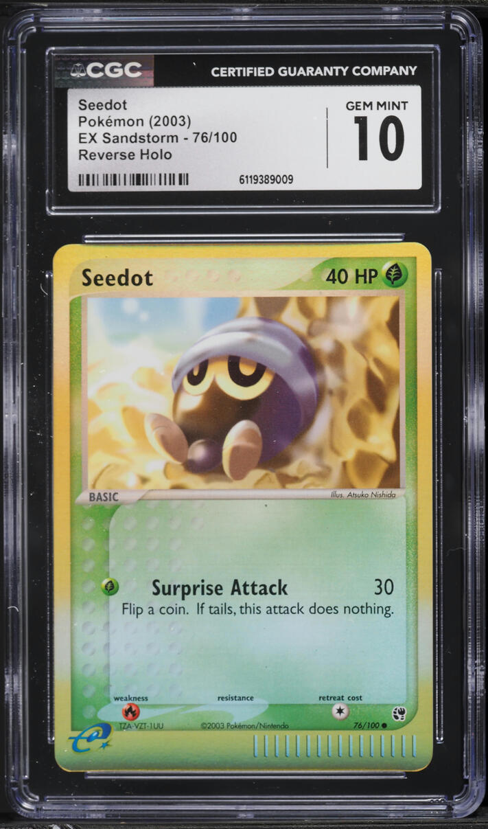 2003 Pokemon EX Sandstorm Reverse Holo Seedot #76 CGC 10 GEM MINT