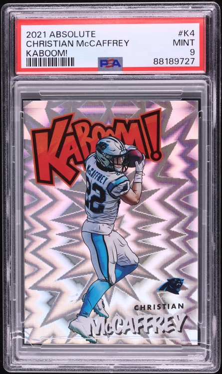 2021 Absolute Kaboom! Christian McCaffrey #K4 PSA 9 MINT
