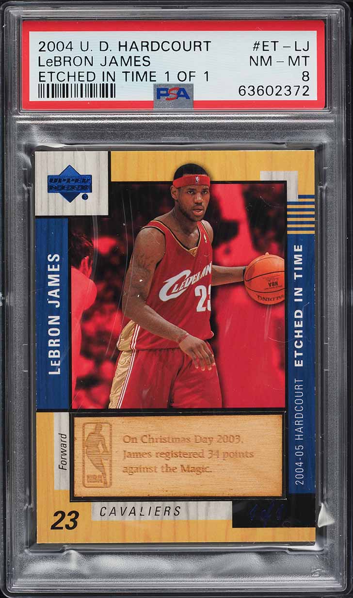2004 Topps Black LeBron James /500 #23 PSA 8 NM-MT on Fanatics Collect