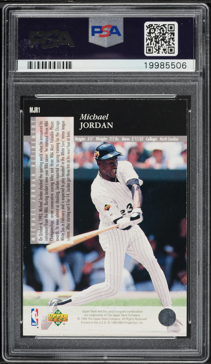 1993 Upper Deck SE Retirement Michael Jordan #MJR1 PSA 10 GEM MINT