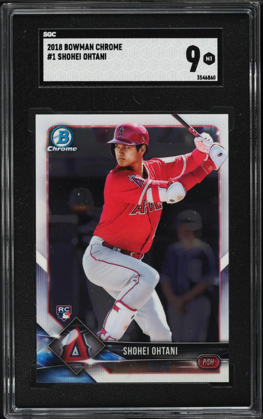 その他 Shohei Ohtani 2018 Bowman Chrome Rookie 2018 Bowman Chrome Shohei Ohtani ROOKIE #1 SGC 9 MINT on