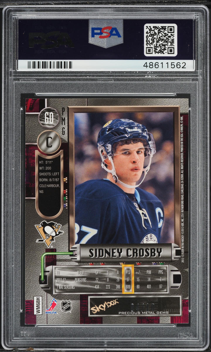 2012 Fleer Retro '97 Metal Universe PMG Green Sidney Crosby /10 #60 PSA 7 NRMT