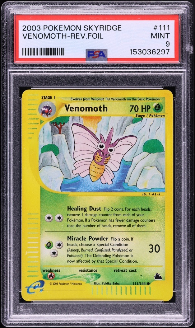 2003 Pokemon Skyridge Reverse Holo Venomoth #111 PSA 9 MINT