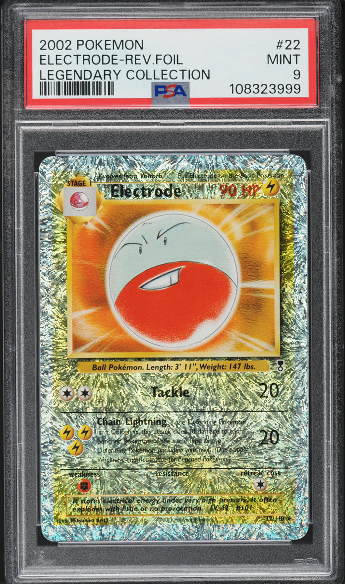 2002 Pokemon Legendary Collection Reverse Holo Electrode #22 PSA 9 MINT