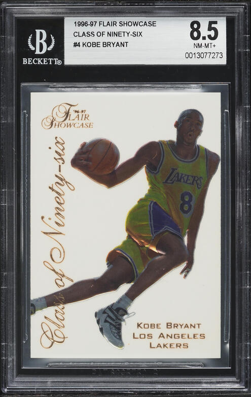1996 Flair Showcase Class Of '96 Kobe Bryant ROOKIE #4 BGS 8.5 NM