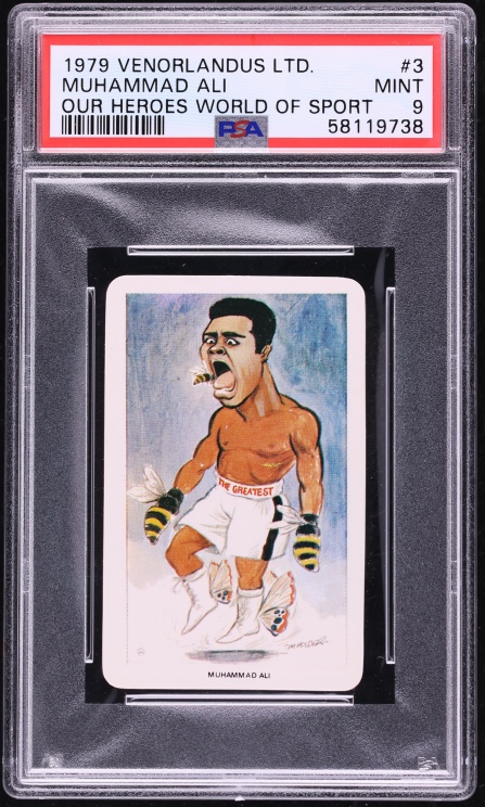 1979 Venorlandus Our Heroes World Of Sport Muhammad Ali #3 PSA 9 MINT