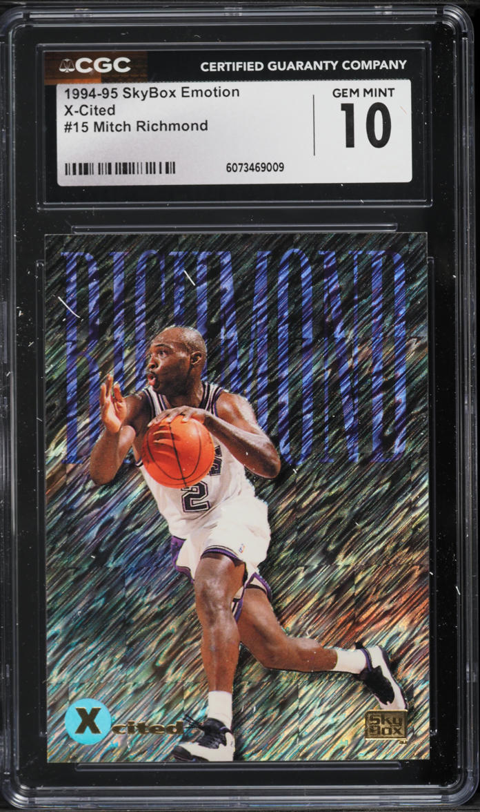 1994 Skybox E-motion X-Cited Mitch Richmond #15 CGC 10 GEM MINT