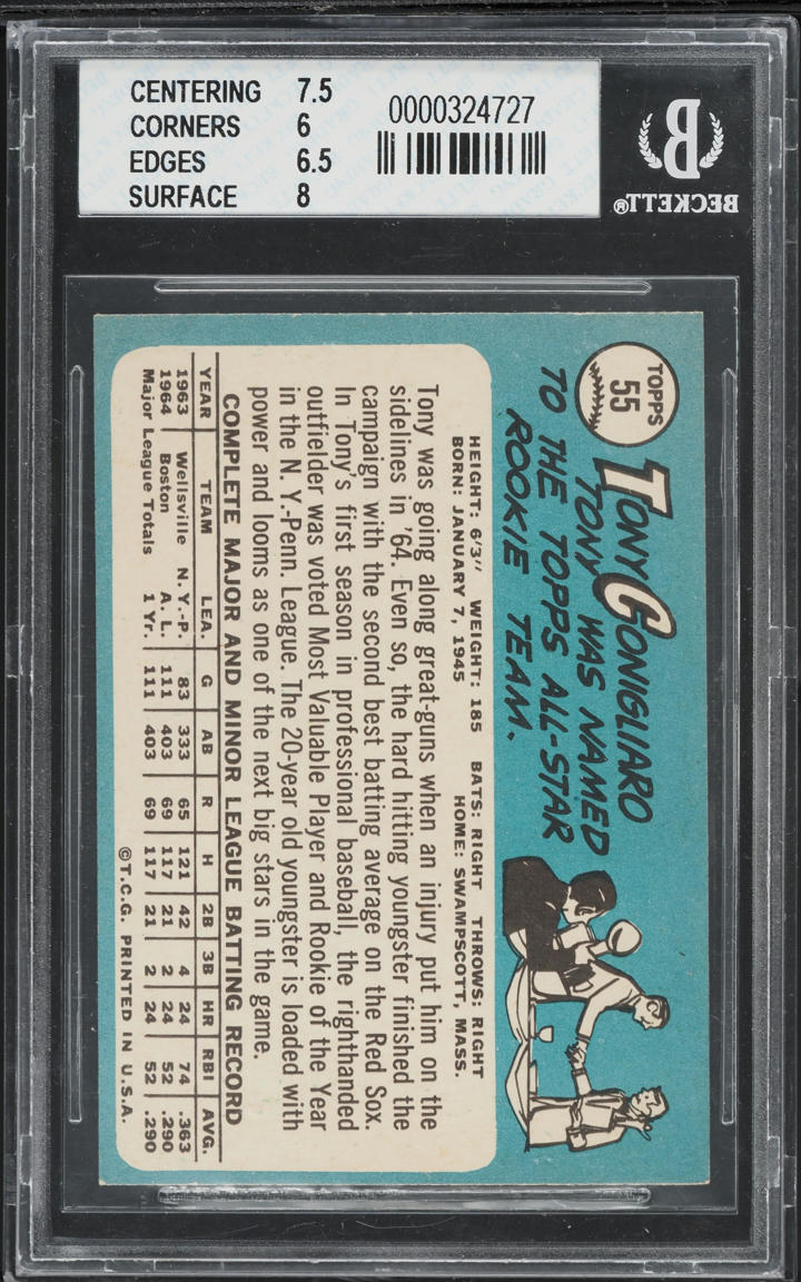 1965 Topps Tony Conigliaro #55 BGS 6.5 EXMT+