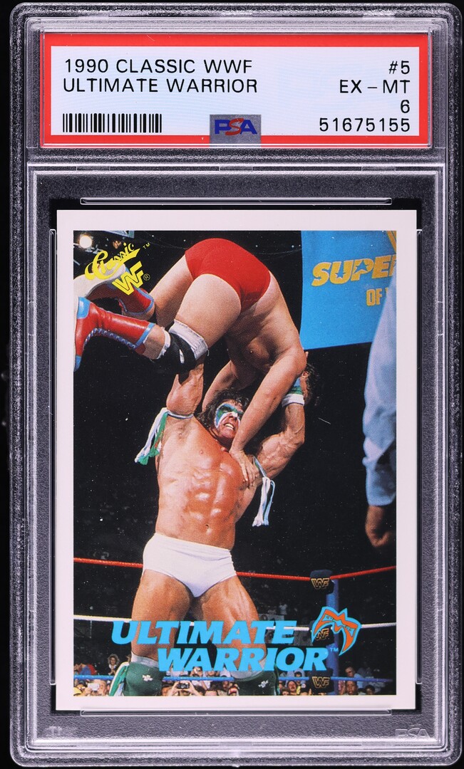 1990 Classic WWF Wrestling Ultimate Warrior #5 PSA 6 EXMT