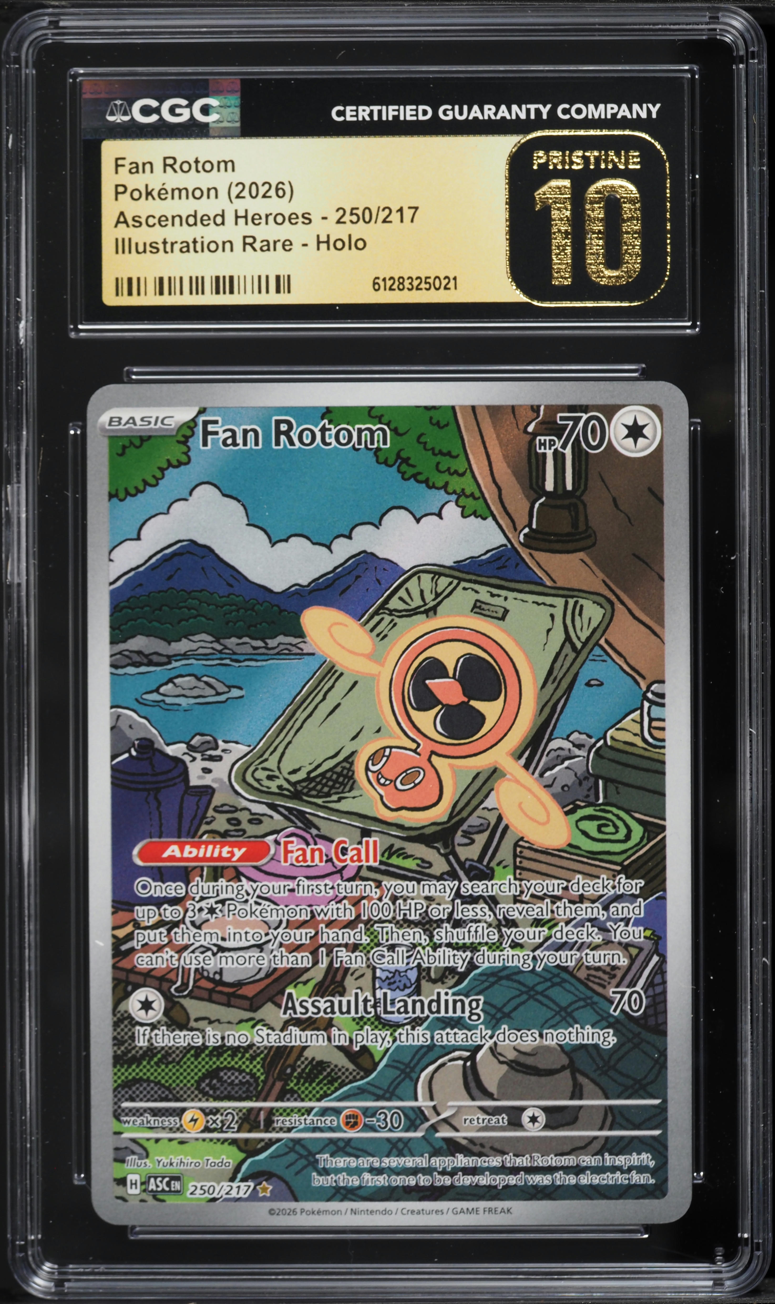 2026 Pokemon Mega Evolution Ascended Heroes IR Fan Rotom #250 CGC 10 PRISTINE