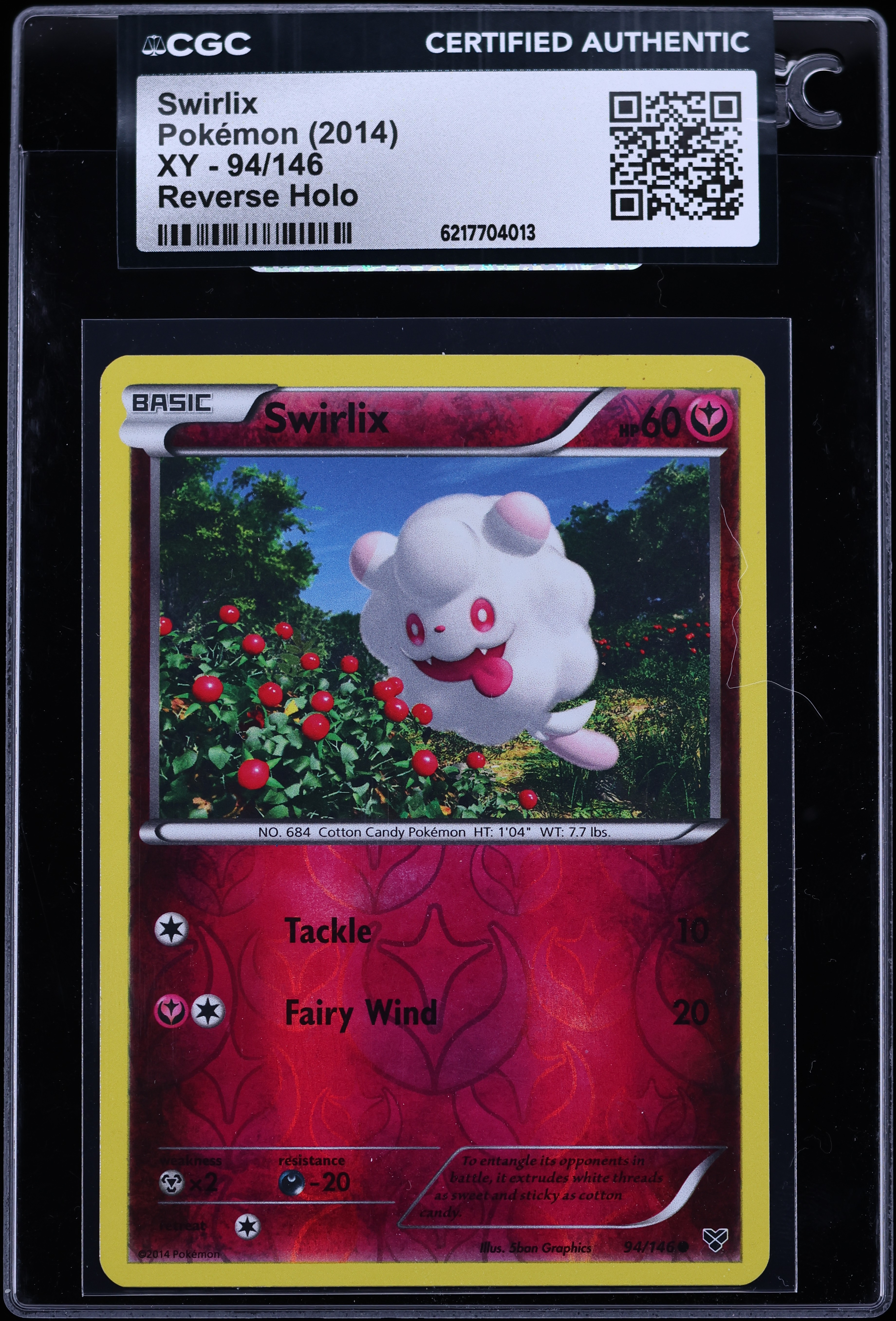 2014 Pokemon XY Reverse Holo Swirlix #94 CGC AUTH