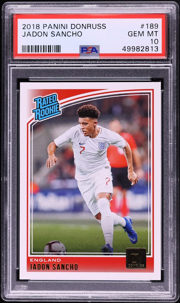 2018 Donruss Soccer Jadon Sancho ROOKIE #189 PSA 10 GEM MINT