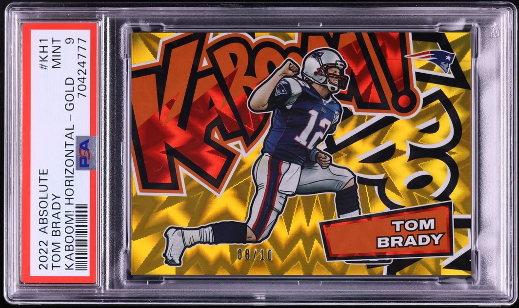 2022 Absolute Kaboom Horizontal Gold Tom Brady /10 #KH1 PSA 9 MINT