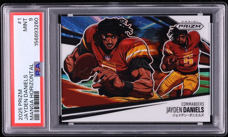 2025 Panini Prizm Manga Horizontal Jayden Daniels #1 PSA 9 MINT