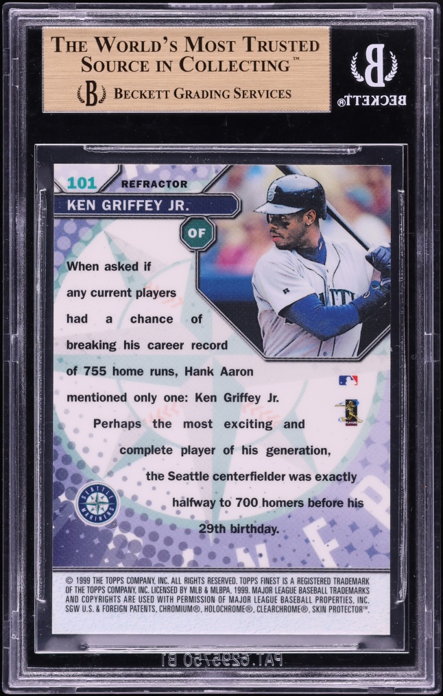1999 Finest Refractor Ken Griffey Jr. #101 BGS 9.5 GEM MINT