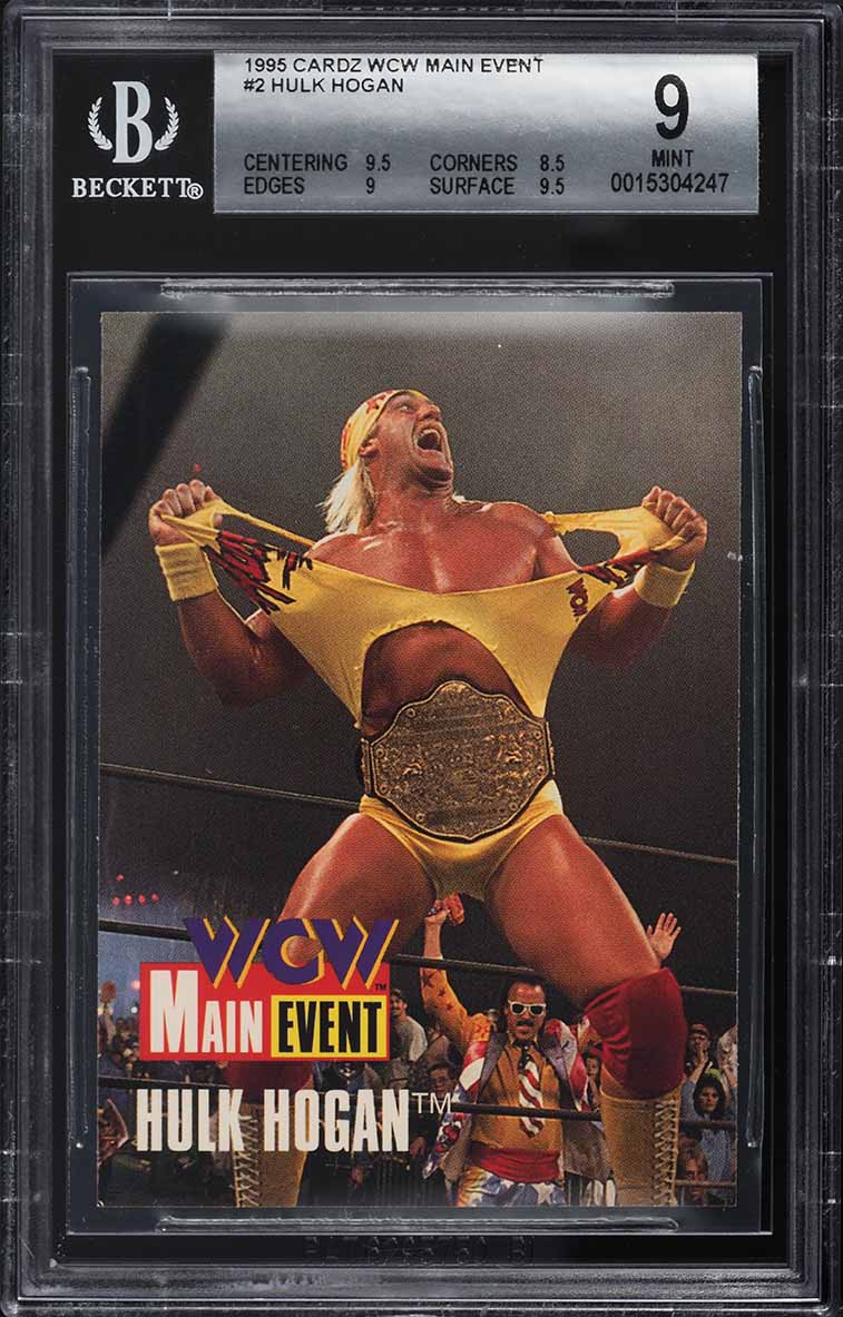 1995 Cardz WCW Main Event Hulk Hogan #2 BGS 9 MINT on Fanatics Collect