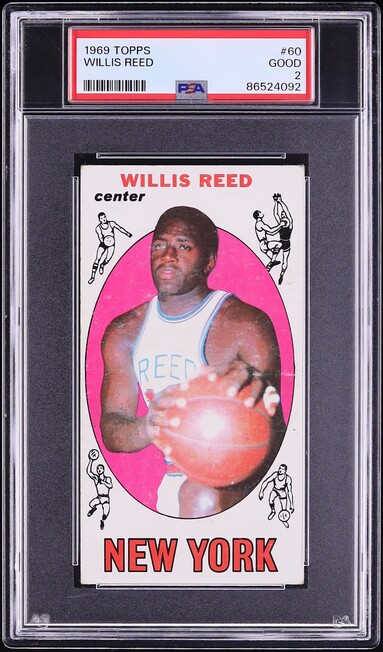 1969 Topps Basketball Willis Reed ROOKIE #60 PSA 2 GD