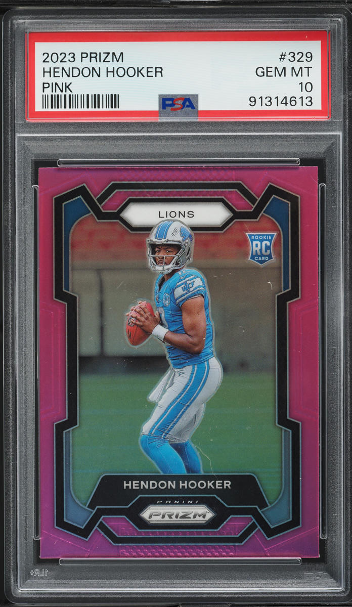 2023 Panini Prizm Pink Hendon Hooker ROOKIE #329 PSA 10 GEM MINT