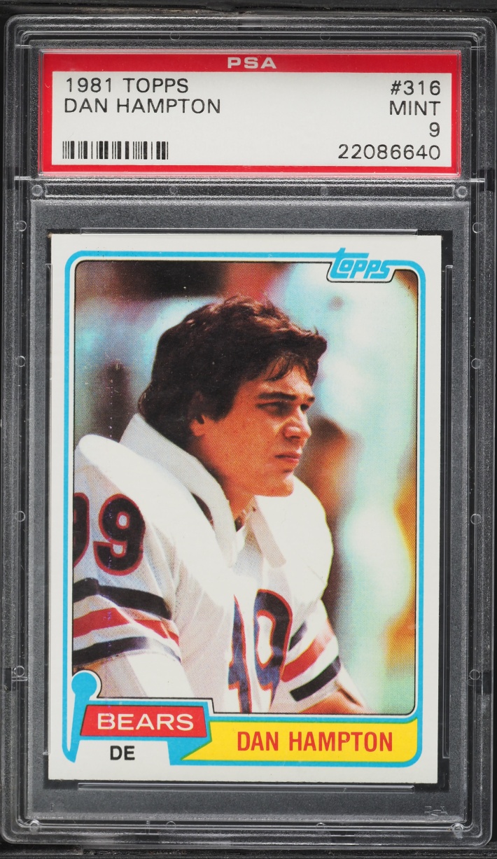 1981 Topps Football Dan Hampton ROOKIE #316 PSA 9 MINT