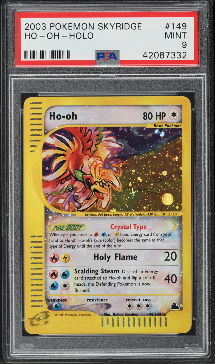 2003 Pokemon Skyridge Holo Crystal Ho-Oh #149 PSA 9 MINT