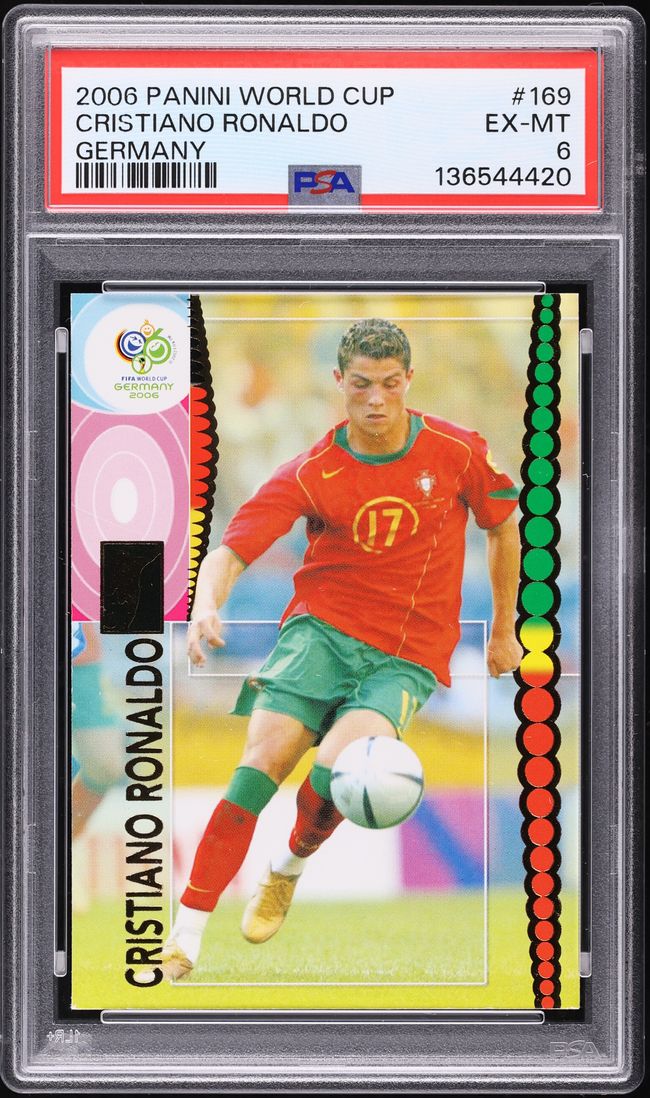 2006 Panini World Cup Germany Cristiano Ronaldo #169 PSA 6 EXMT