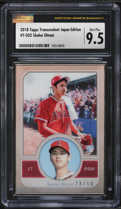 2018 Topps Transcendent Japan Edition Shohei Ohtani ROOKIE /50 CSG