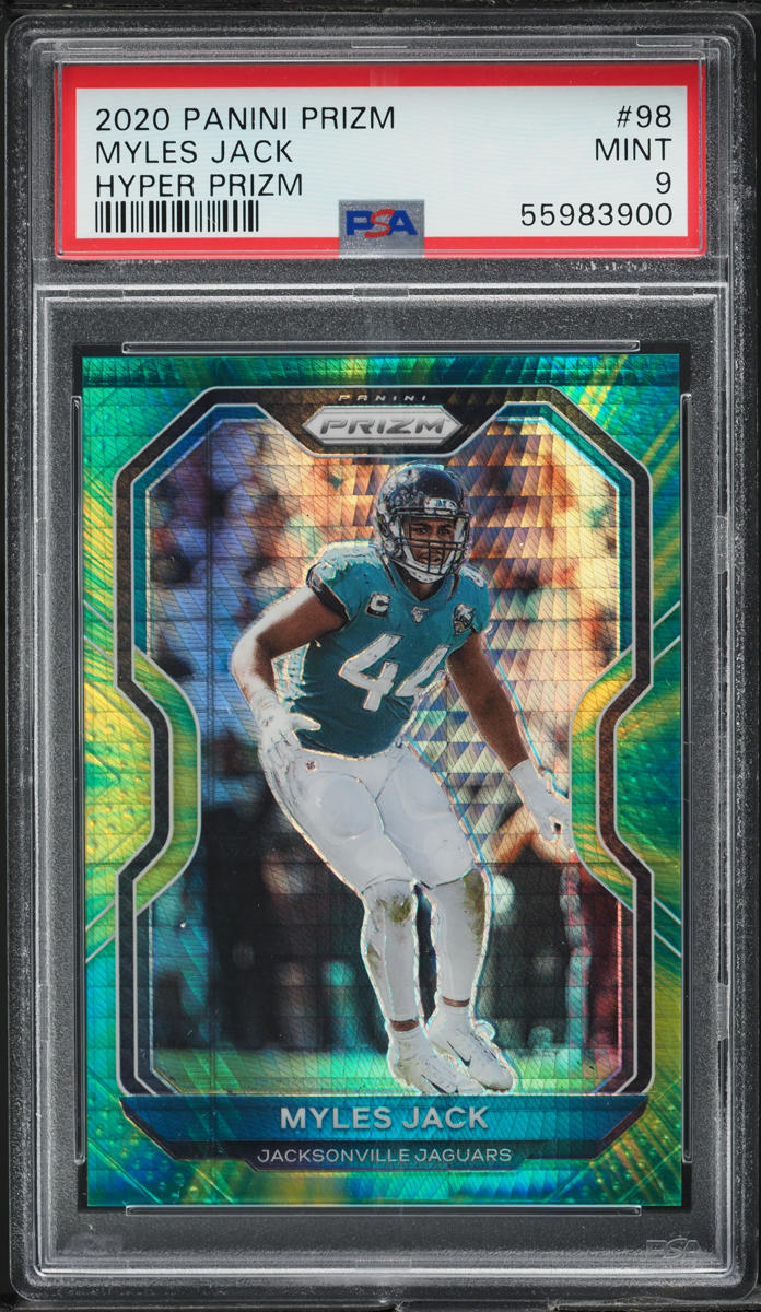 2020 Panini Prizm Hyper Myles Jack /175 #98 PSA 9 MINT