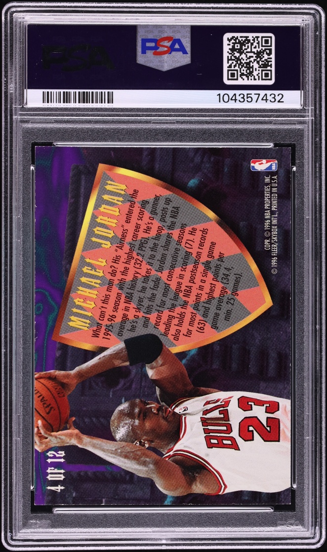 1995 Ultra Scoring Kings Hot Packs Michael Jordan #4 PSA 7 NRMT - Photo 2