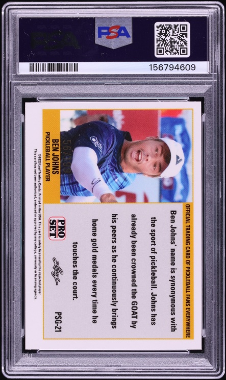 2023 Leaf Web Exclusives Pro Set Gold Ben Johns ROOKIE /199 #PSG-21 PSA 6 EXMT - Photo 2