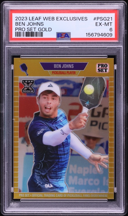 2023 Leaf Web Exclusives Pro Set Gold Ben Johns ROOKIE /199 #PSG-21 PSA 6 EXMT
