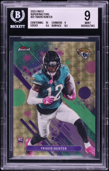 2025 Finest Superfractor Travis Hunter ROOKIE 1/1 #22 BGS 9 MINT