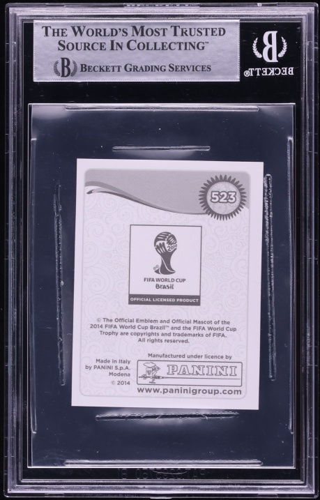 2014 Panini FIFA World Cup Stickers Cristiano Ronaldo AUTO #523 BGS AUTH - Photo 2