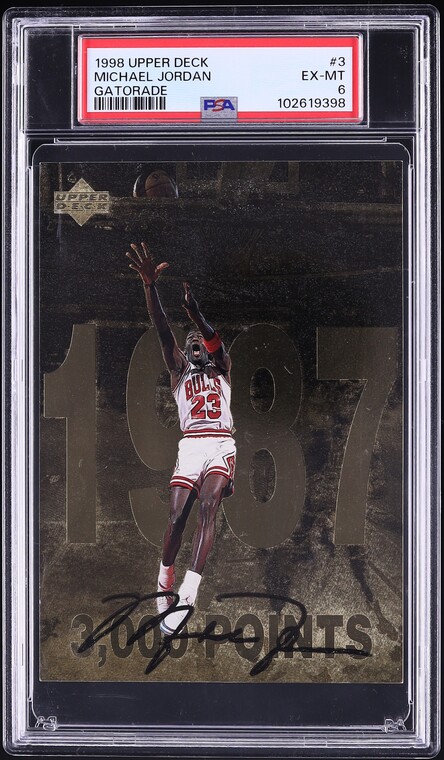 1998 Upper Deck Gatorade Michael Jordan #3 PSA 6 EXMT