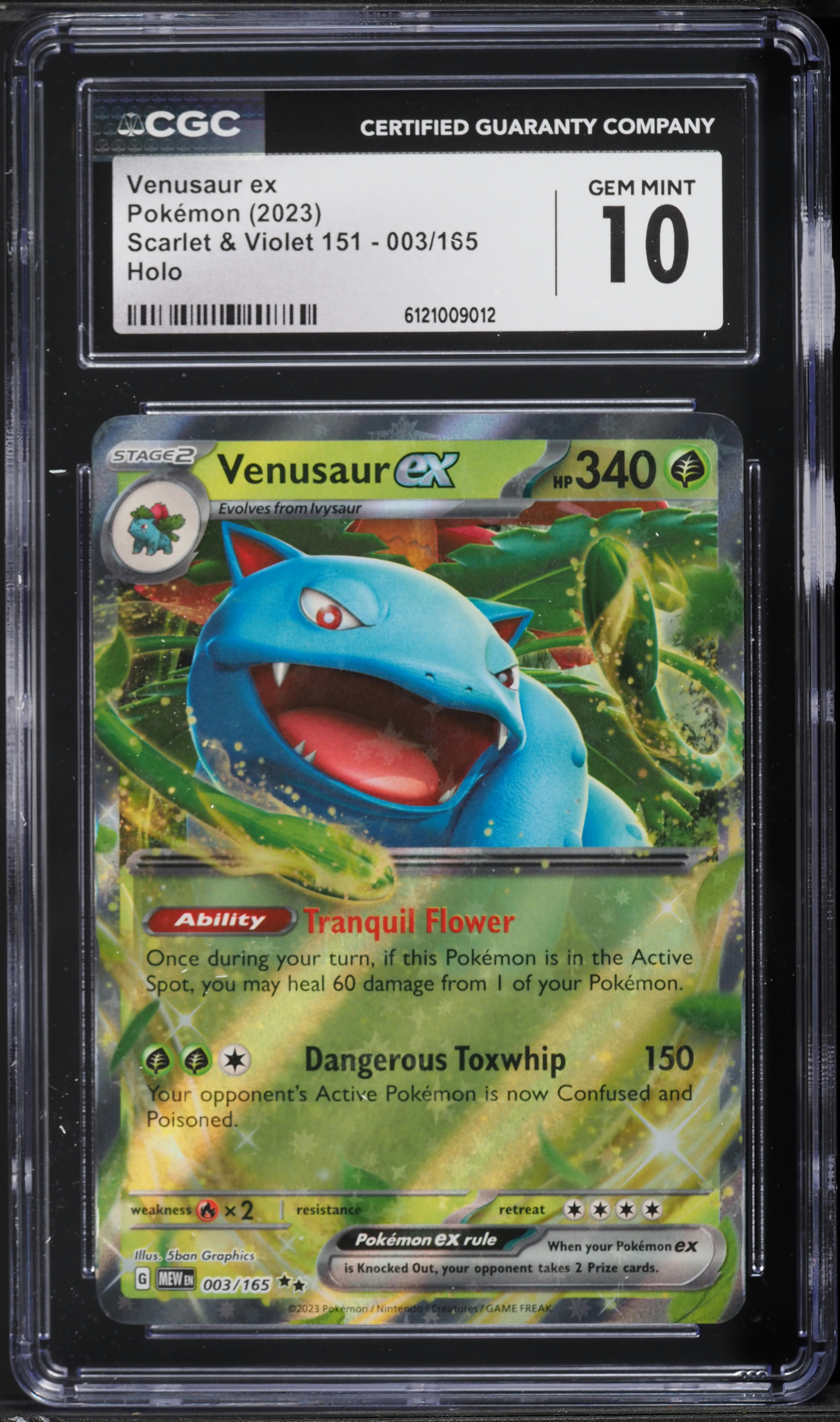 2023 Pokemon Scarlet & Violet 151 Holo Venusaur ex #3 CGC 10 GEM MINT