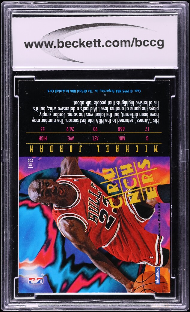 1995 Hoops Number Crunchers Michael Jordan #1 BCCG 10